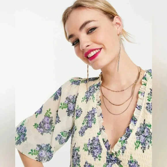 ASOS Midi Floral  Smock Dress - Picture 2 of 10